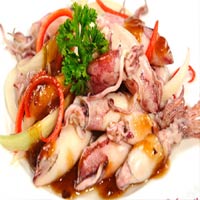 Mực sữa xốt me cay