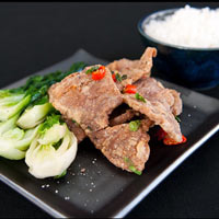 Se lạnh ăn thịt heo chiên muối ớt