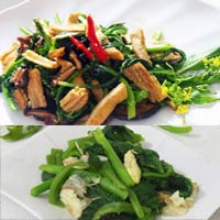 Hai món rau xào nhanh, ngon