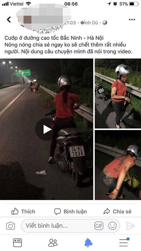 Bắc Ninh: Hai vợ chồng bị cướp giật túi xách trong đêm, người chồng bất tỉnh