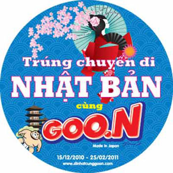 Trúng thưởng chuyến đi Nhật Bản cùng tã giấy GOO.N