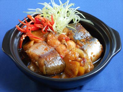  Cá bông lau kho xì dầu 