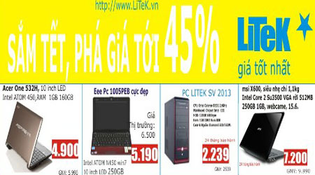 Mừng xuân Tân Mão, LiTeK giảm giá 45%