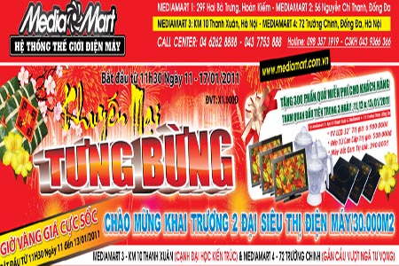 Khuyến mại mừng khai trương hai siêu thị Media Star
