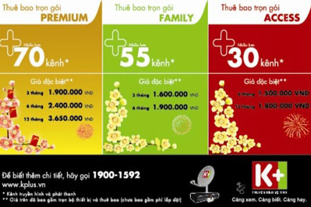 Kplus Premium khuyến mãi thuê bao chưa đến 150.000 đồng