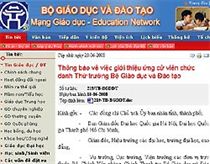 Bộ Giáo dục 'tuyển' Thứ trưởng 