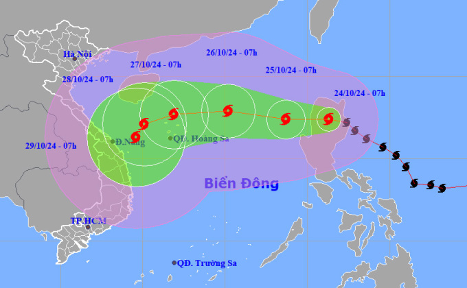 Bão Trà Mi có thể tăng lên cấp 11