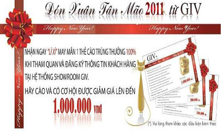 GIV lì xì thẻ cào may mắn cho khách hàng