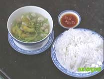 Đọt bí, bông bí nhồi cá thác lác