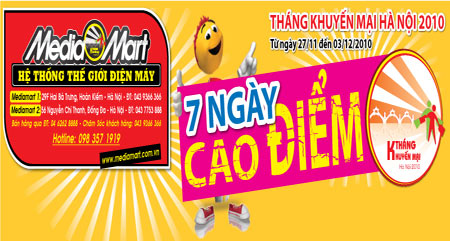 '7 ngày cao điểm cuối tháng' tại Media Mart  