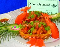 Tôm sốt chanh dây 