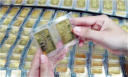 Giá vàng trong nước đi xuống