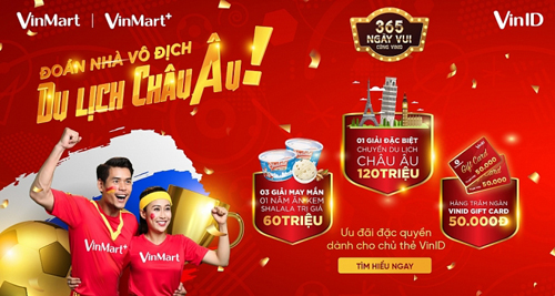 VinID tặng chuyến du lịch châu Âu, tivi cho khách hàng